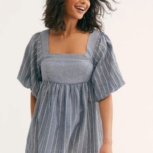 Free People Gigi Stripe A Line Tunic Top Size Medium